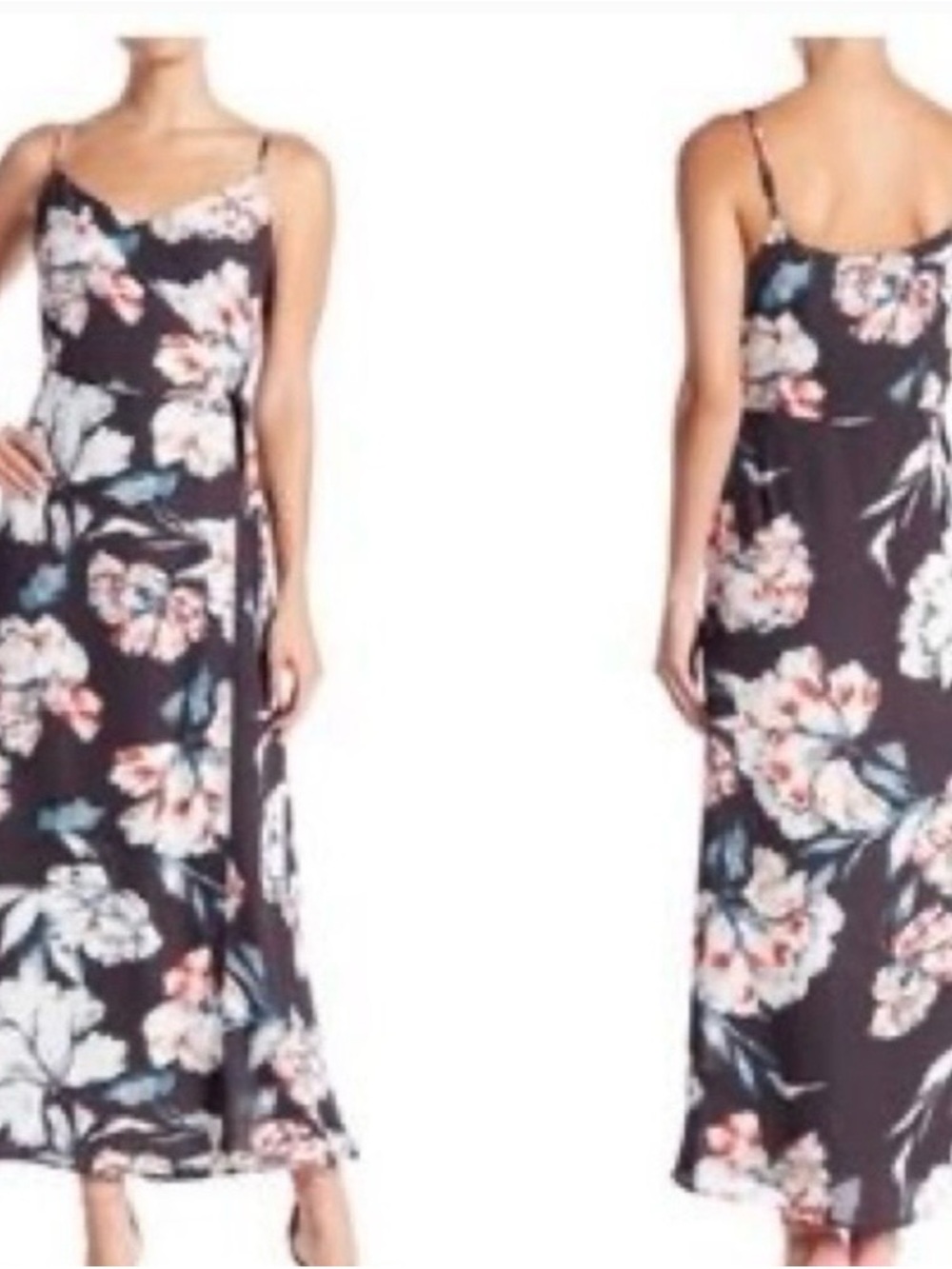 Philosophy Floral Slip Maxi Dress in Navy Blue